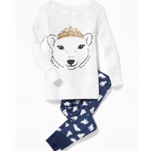 toddler polar bear princess pj set